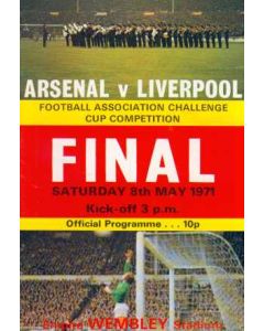 1971 FA Cup Final Programme Arsenal v Liverpool