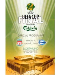 2001 UEFA Cup Press Pack Liverpool V Alaves