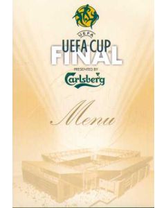 2001 UEFA Cup VVIP Menu Liverpool V Alaves 16/05/2001