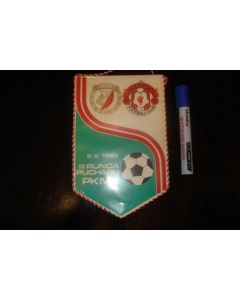 Widzew, Poland v Liverpool 02/03/1983 Pennant