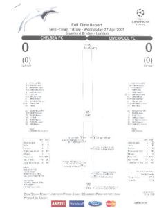 Chelsea v Liverpool full time report 27/04/2005