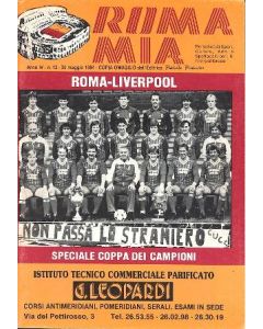 1984 European Cup Final Liverpool v Roma official programme Roma Mia Edition 