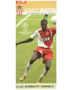 2004 monaco v liverpool football programme