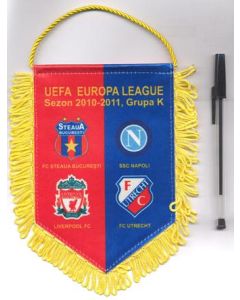 Steaua Bucharest, Liverpool, Naples and Utrecht pennant of Europa League 2010-11, Group K